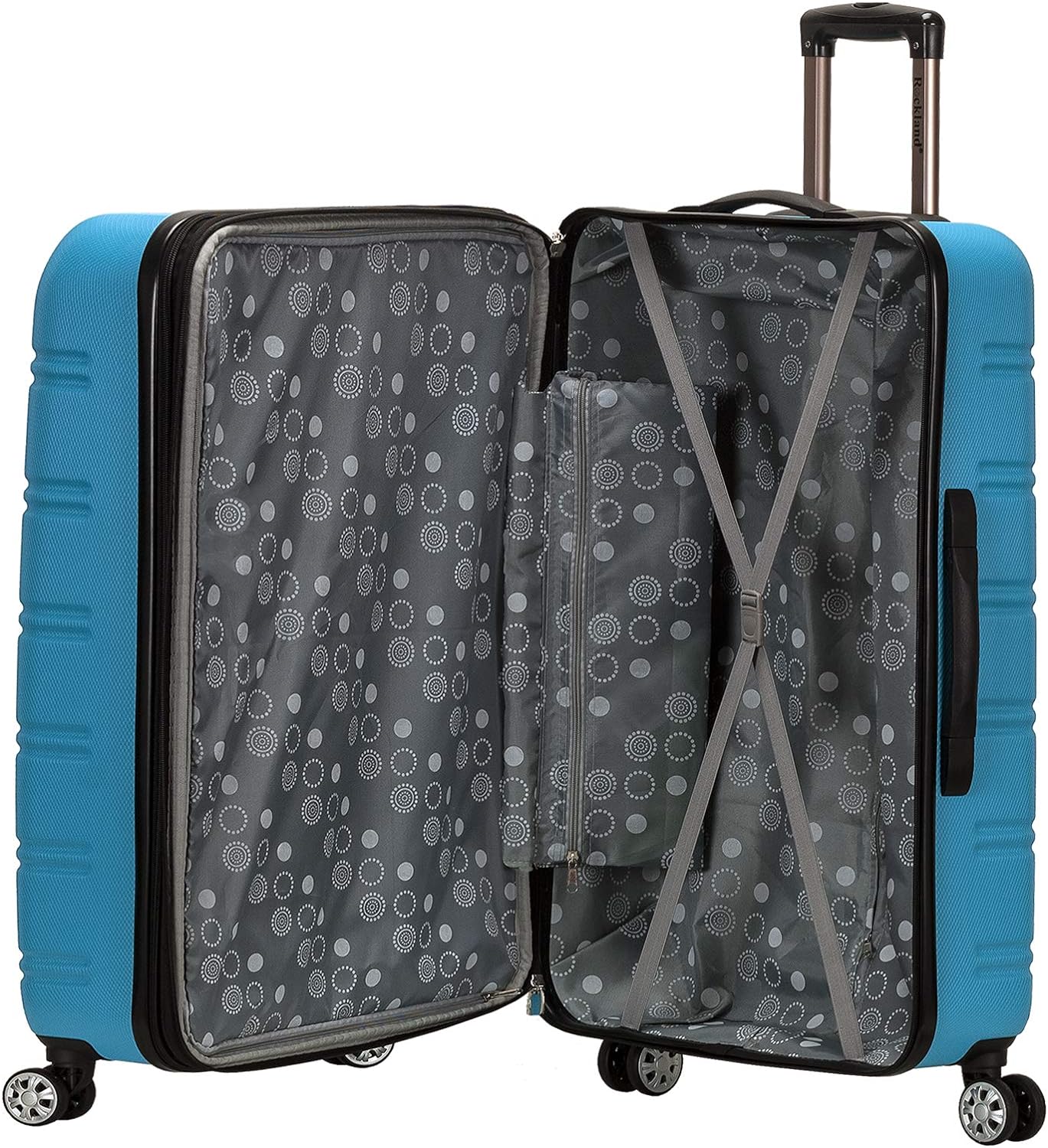 Rockland Melbourne Hardside Expandable Spinner Wheel Luggage, Charcoal, 3-Piece Set (20/24/28) - Image 6